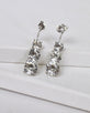 Multifaceted Crystal Three Tier Drop Earrings