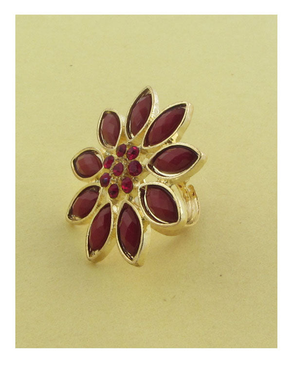 Flower adjustable ring