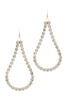 Oversize tear drop shape rhinestone earring