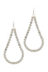 Oversize tear drop shape rhinestone earring