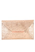 Faux wrinkled leather clutch bag