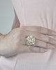 Pearl Stone and Crystal Embellished Adjustable Ring