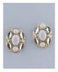 Oval faux stone earrings