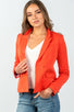 Ladies fashion  coral double button down classic solid blazer