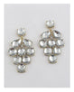 Faux rhinestone chandelier earrings