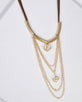 Crystal and Rolo Chain Embellished Necklace