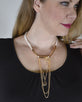 Crystal and Rolo Chain Embellished Necklace