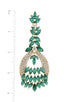 Marquise shape rhinestone post drop earring