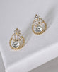 Crystal and Stone Studded Tear Drop Shaped Earrings