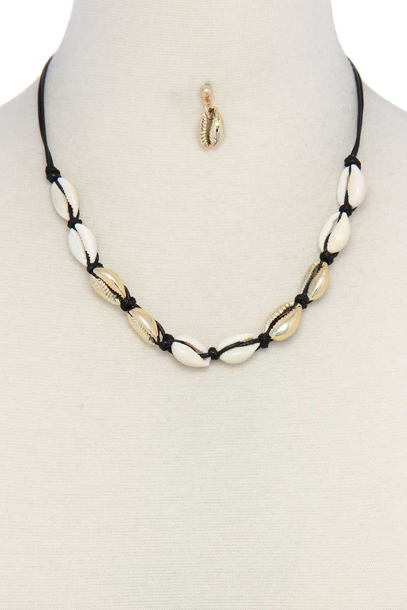 Coffee Bean Shell Necklace