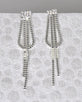 Crystal Studded Tear Drop Shaped Drop Earrings