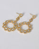 Stylish Ring Design Crystal Studded Drop Earrings