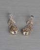 Leaf Styled Rhinestone Studded Drop Earrings