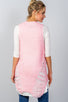 Ladies fashion round neckline sleeveless sweater knit distress sides dress