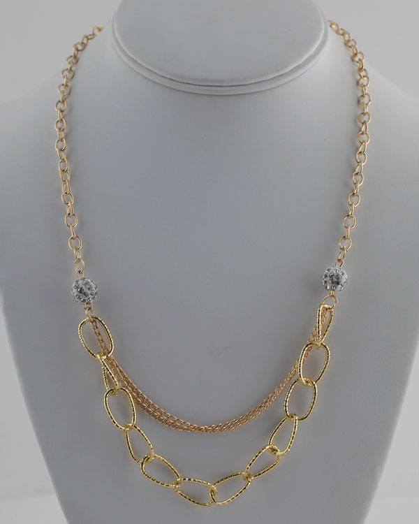 Layered link chain necklace