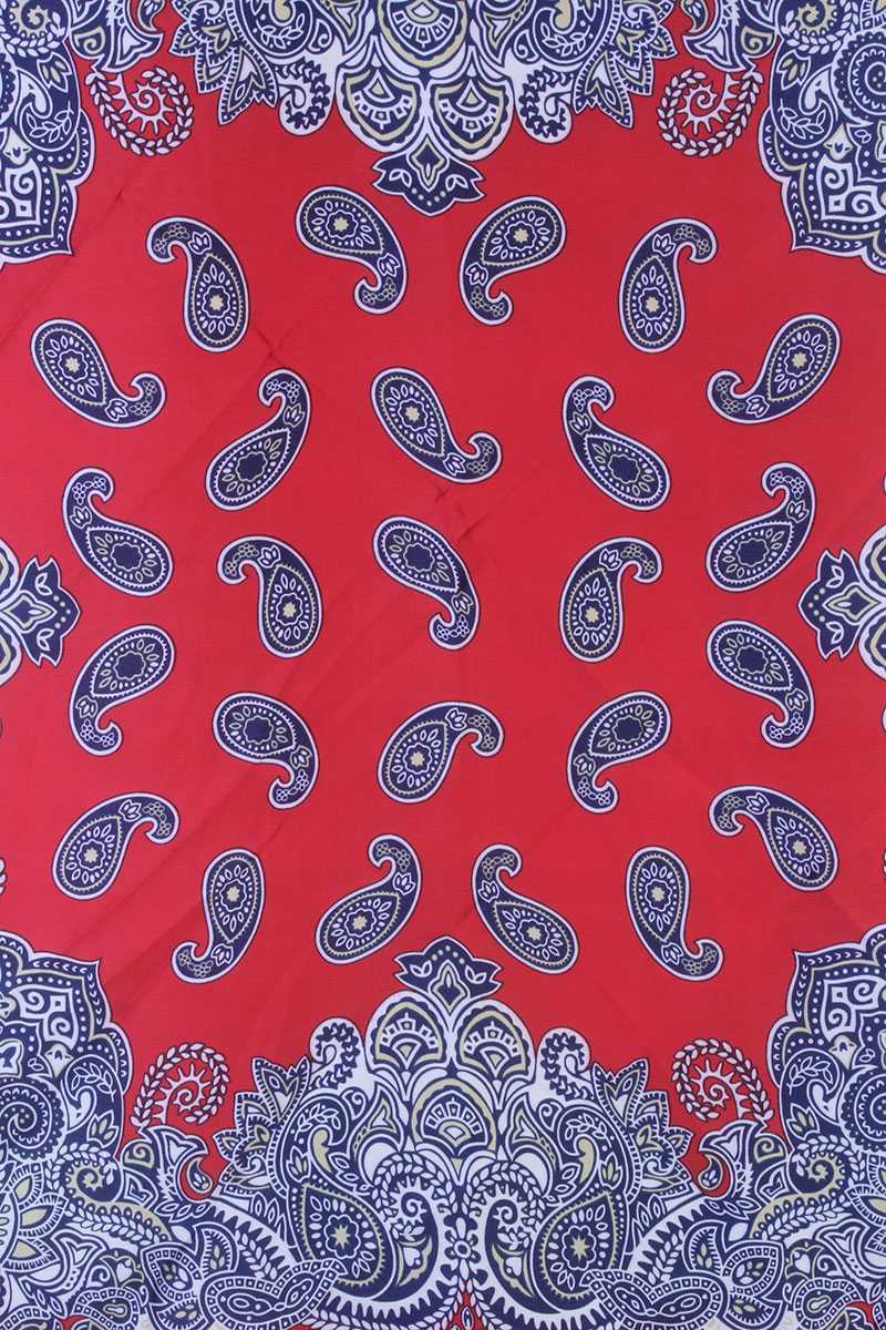 Paisley pattern bandanna scarf