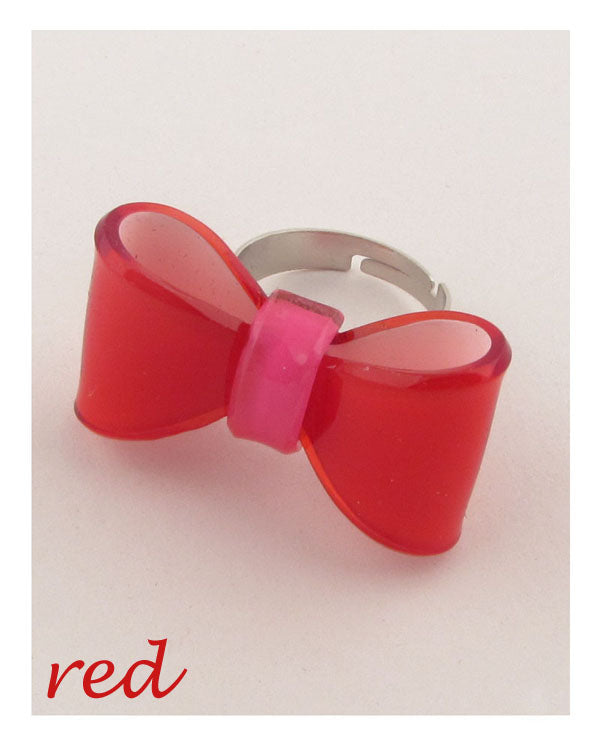 Plastic like adjustable bow ring