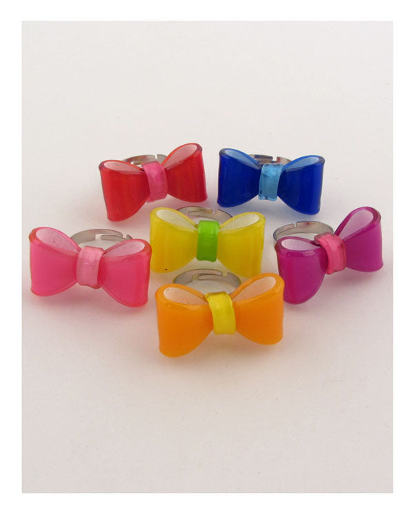 Plastic like adjustable bow ring