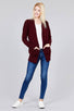 Ladies fashion long dolmen sleeve open front w/pocket sweater cardigan