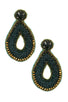 Mix jewel beaded teardrop earring