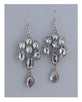 Faux rhinestone chandelier earrings