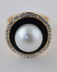 Faux Pearl Rhinestone Ring