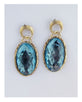 Faux crystal oval drop earrings