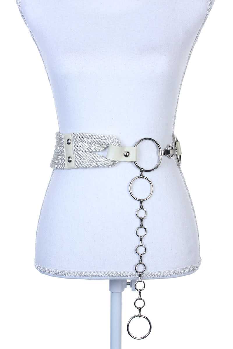 Rope Metal Ring Belt