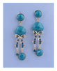 Faux stone chandelier earrings