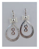 Oval drop earrings w/bow detail