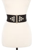 Round gem accent stretch belt