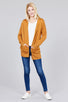 Ladies fashion plus size long dolmen sleeve open front w/pocket sweater cardigan