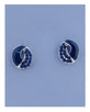 Round earrings w/rhinestone