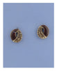 Round earrings w/rhinestone