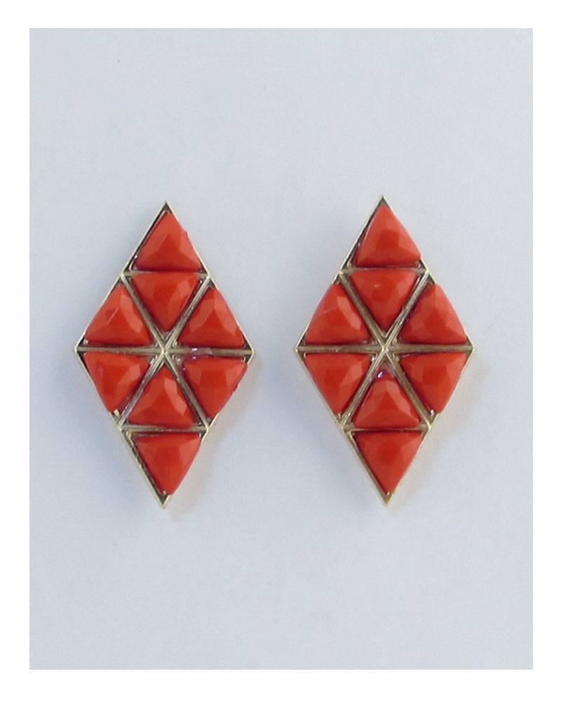 Geometric diamond shape earrings