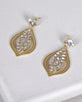 Crystal and Rhinestone Embellished Drop Stud Earrings