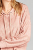 Ladies fashion plus size dropped long sleeve french terry hoodie top