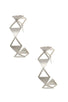 Diamond shape link semi hoop earring