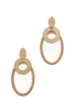 Actetate oval shape post drop earring