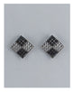 Four square diamond shape earrings