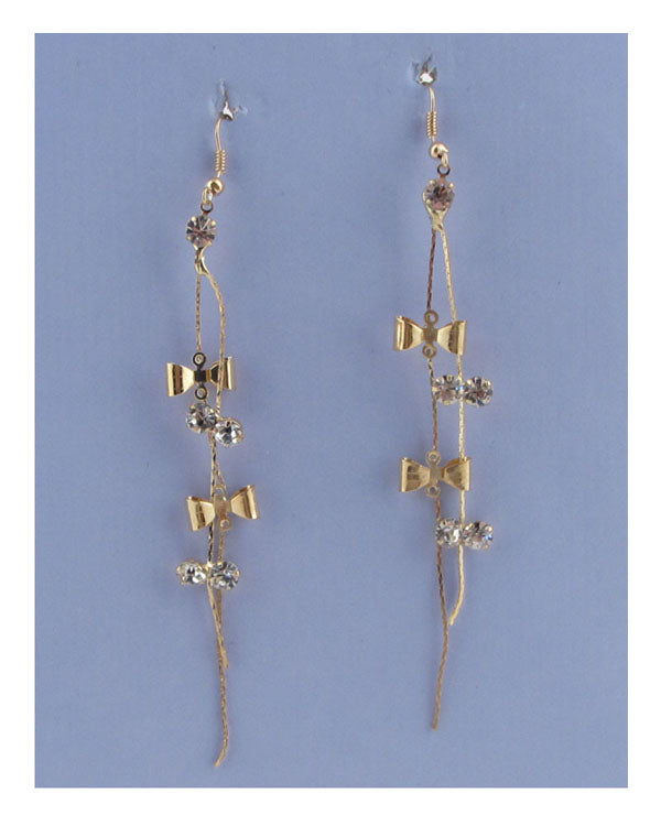 Drop bow earrings