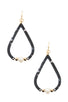 Teardrop resin fresh water pearl earring