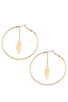 Ladies faceted semi precious marquise link round earring