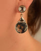 Round Crystal Drop Earrings