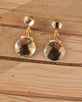 Round Crystal Drop Earrings