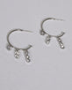 Hoops Earrings With Crystal Pendants