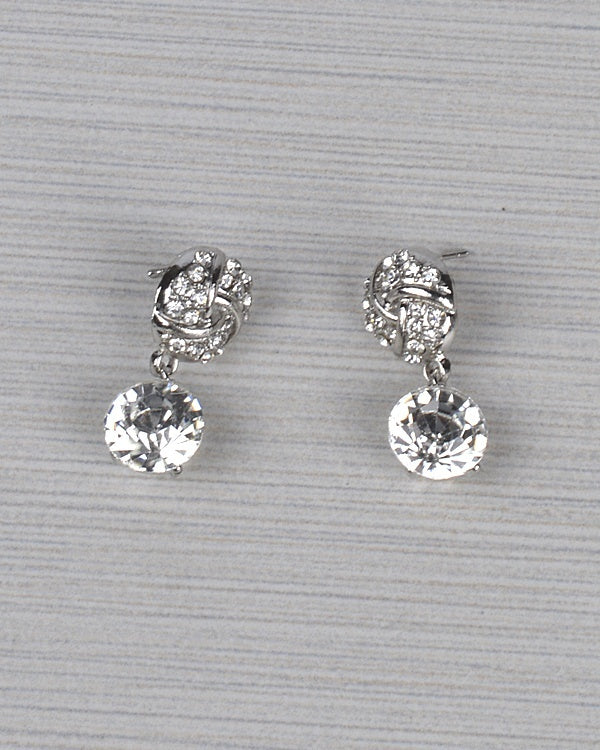 Pav� Crystal Drop Earrings