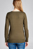 Ladies fashion long sleeve crew neck classic sweater