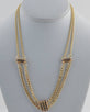 Double Chain Necklace w/ Rhinestone Detail