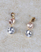 Three-Stone Drop Earrings